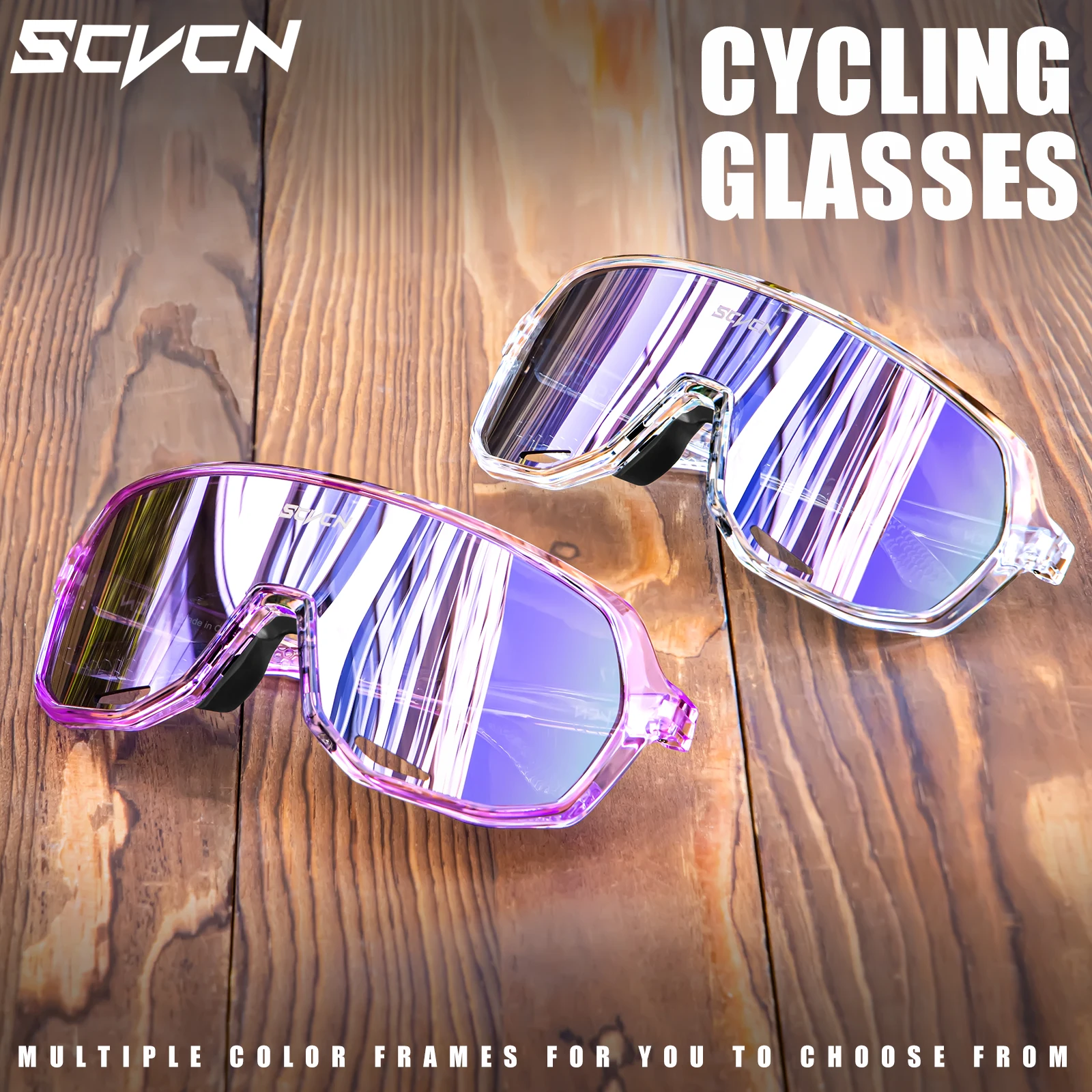 SCVCN Radfahren Brille Radfahren Sonnenbrille UV400 Fahrrad Brillen Sport MTB Outdoor Fahrrad Brille Fahrrad Sonnenbrille Radfahren Okulare Image