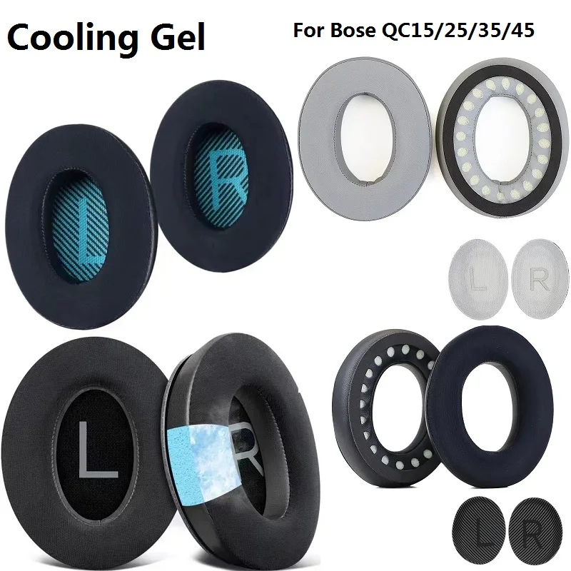 Kühlgel-Ohrpolster für Bose QuietComfort QC25 QC35 QC35II QC45 Kopfhörer, Ersatz-Ohrpolster, Ohrpolster, Ohrenschützer Image