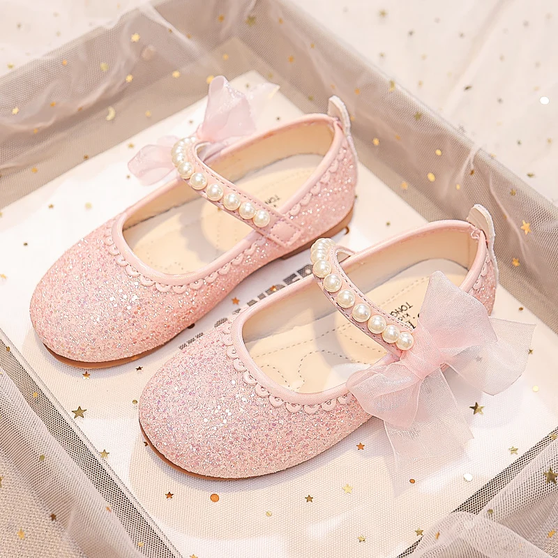 Kinder Schuhe Drop Shipping 2023 Neue Weiche Glänzende Nette Prinzessin Schuhe für Party Hochzeit Zeigt Kinder Mokassin Schuhe Drop Shipping