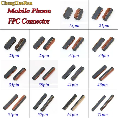 2PCS FPC anschluss buchse LCD display bildschirm Stecker Port auf mainboard 13pin 25pin 31pin 41pin