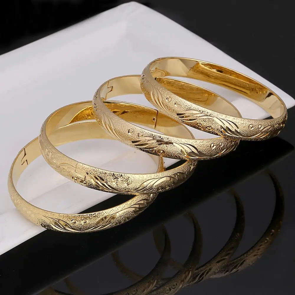 24k Gold Farbe Afrika Äthiopischen Armreif Dubai Armreif für Frauen Charme Armreif Schmuck Geschenke
