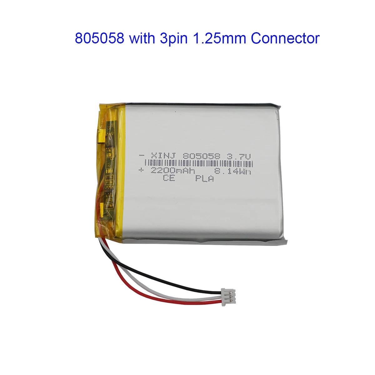 XINJ 3,7 V 2200mAh 8,14 Wh Thermistor Wiederaufladbare Li Lipo Batterie 805058 JST 3Pin 1,25mm Ersatz Für Sky Track golf Simulator Image