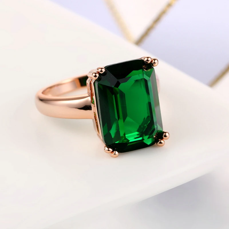 Top Qualität Vier Klaue Big Kristall Elegante Rose Gold Farbe Ring Kristalle Von Österreich Voll Größen ZYR700 ZYR701