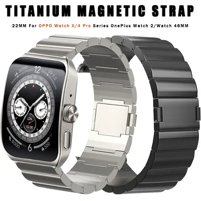 Luxus Titan Armband für Oppo Uhr x/4 Pro Metall Correa für Serie für Oneplus Uhr 2 Realme Uhr Image