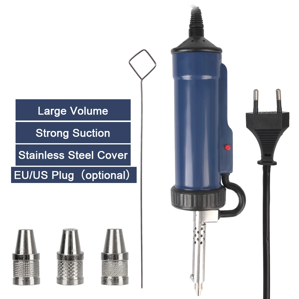 Neue Entlötmaschine, Entfernung der Pumpe, Vakuum-Lötzinn-Sauger, tragbares elektrisches Lötgerät mit 3-Saugdüse ADT03 automatisch Image