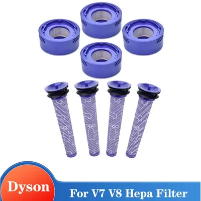 8er-Pack Ersatz-Vakuumfilter für Dyson V7 V8 Motorhead Absolute HEPA-Filter