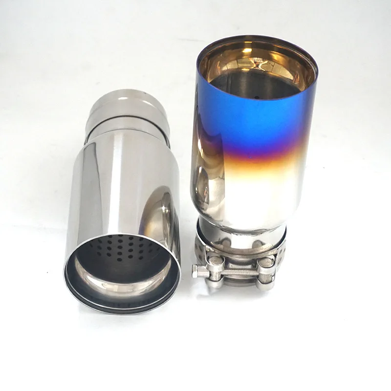 1 stück Universal Gloss M Leistung Silber Blau Auspuff tipps Für BMW F20 F21 F22 F23 F30 F31 F32 F33 f36 F10 F12 Image