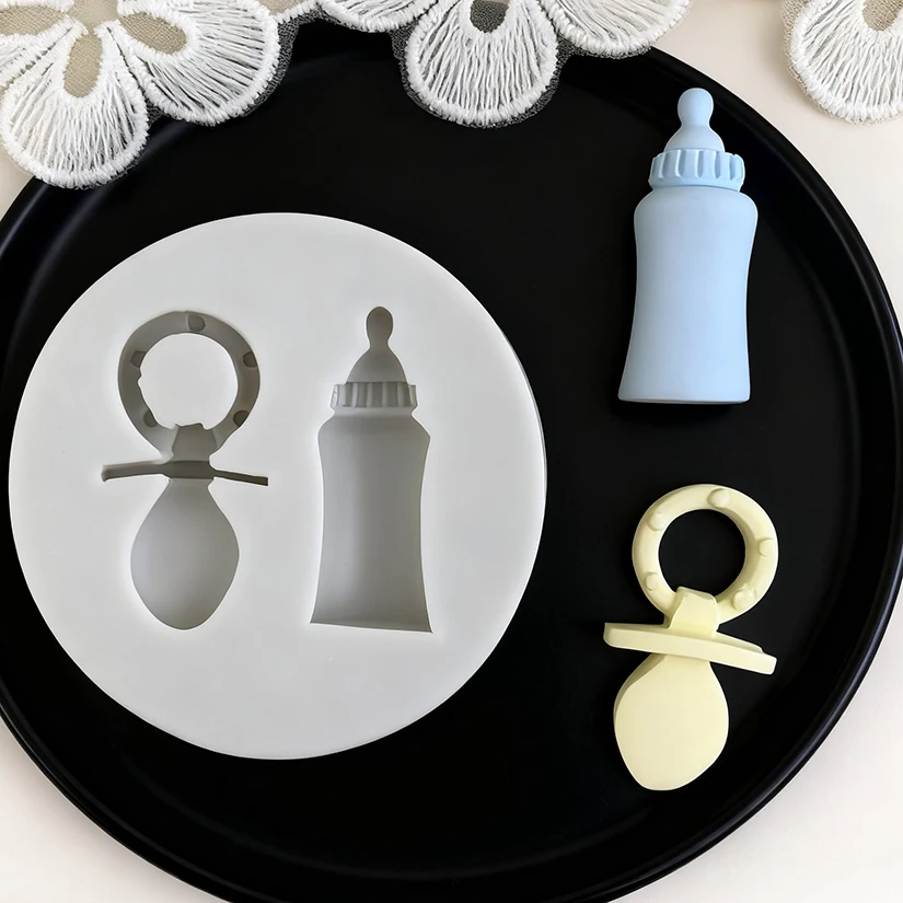 Baby Flasche Schnuller Silikon Form Sugarcraft Cupcake Backform Schokolade Fondant Kuchen Dekorieren Werkzeuge Image