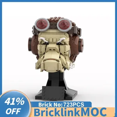 Neue 723pcs Raum kampf Film Manda loring Kuiil Kopf Helm Modell DIY kreative Idee Soldat Helm Image