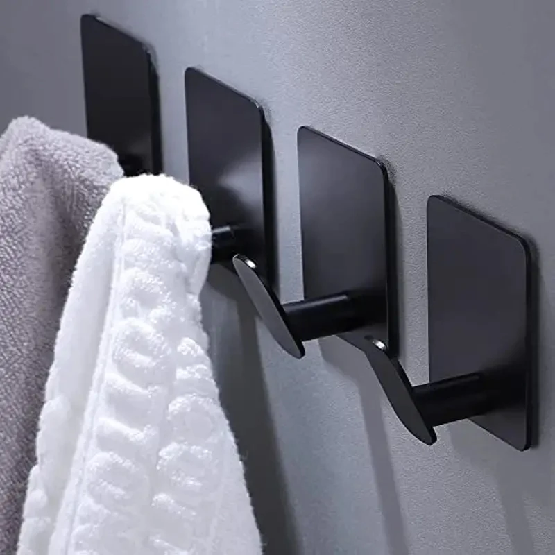 Selbstklebende Wandhaken aus Edelstahl, einfach zu installieren, platzsparende, rostbeständige Handtuch-Kleiderhaken zum Aufhängen von Kleidung, Hüten, Bademänteln