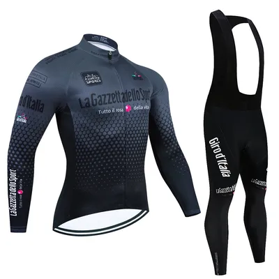 Tour De Giro D'ITALIA Radfahren Jersey Set Reiten Lange Ärmel Radfahren Bib Set Fahrrad Kleidung Frühling MBT Atmungsaktive Fahrrad Kleidung