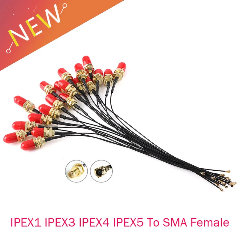 5 Stück - 2 Stück SMA / RP-SMA Buchse auf IPX1 IPX3 IPX4 IPX5 IPX RF-Stecker Pigtail-Kabel für WLAN-Board-Antenne Image