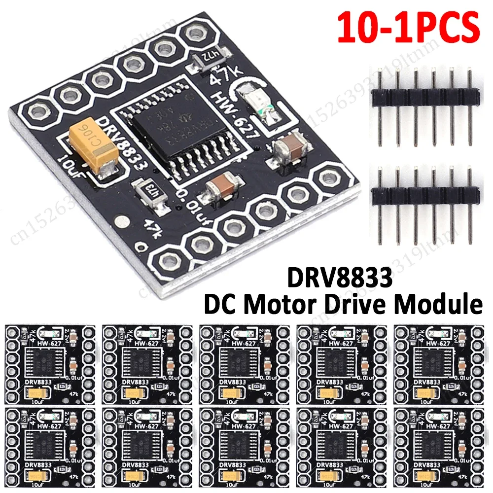 1-10 stücke drv8833 2-Kanal-Gleichstrommotor-Antriebsmodulplatine 1,5 a 3V-10V Einzel-H-Brücke 2 stücke 6-poliger Schrittmotor Gleichstrom-Getriebe motor treiber Image