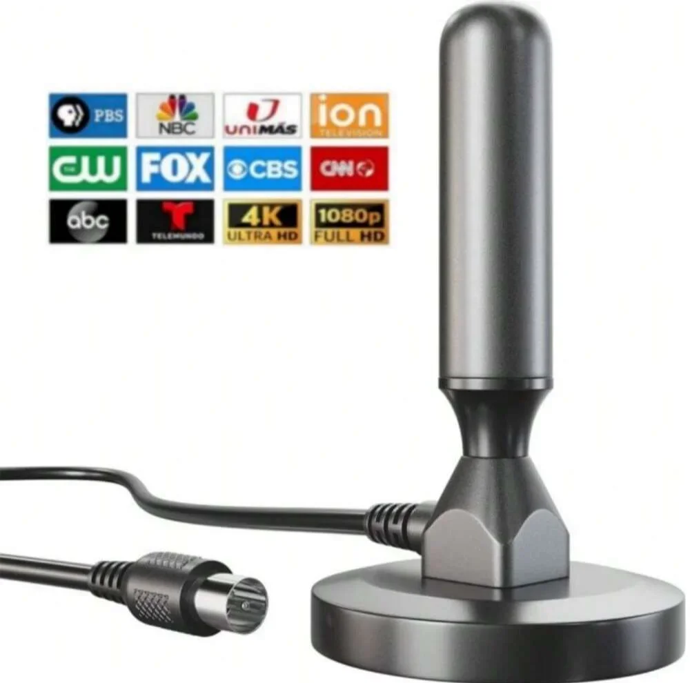 HD-Digital fernsehantenne Indoor Outdoor, Magnet fuß und 360 °-Empfang unterstützen intelligente 4k 1080p-und HDTV-freie lokale Kanäle Image