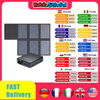 ALLPOWERS Solar Power 41600mAh 200W Tragbare Kraftwerk-duo mit Solarpanel 60W,DC,USB,USB-C Ausgang für Camping Laptop Iphone