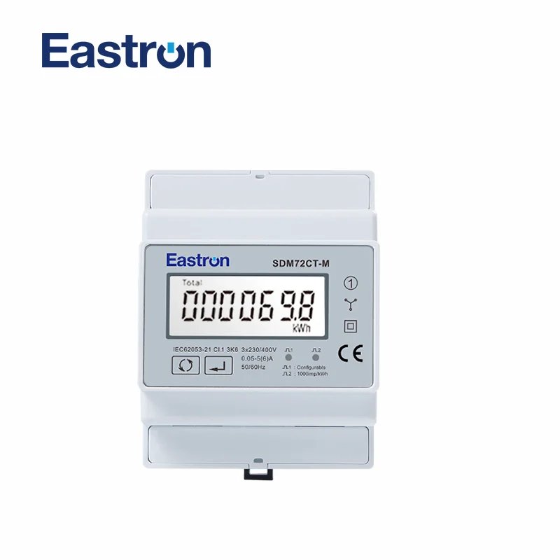 SDM72CT-M, Drei Phase Vier Draht Din-schiene Energie Meter, 1A/5A CT verbunden, RS485 Modbus RTU und Puls Ausgang, Nicht-MID Image