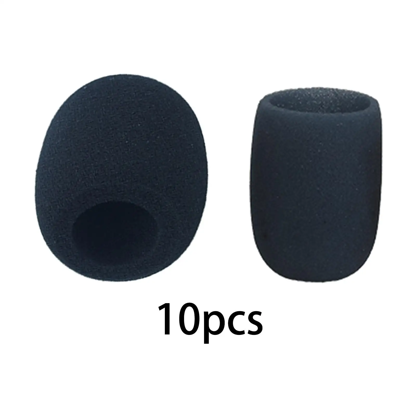 10Pcs Schwamm Windschutzscheibe Mic Abdeckung Wiederverwendbare Hohe Dichte Professionelle Atmungsaktive Handheld Mikrofon Windschutzscheibe Anti Wind Lärm Image