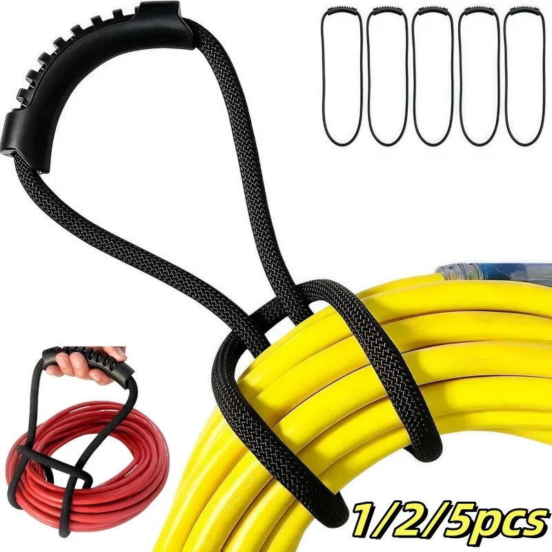 Aufbewahrungsgurt, robuster Tragegurt mit Klettverschluss, Kleiderbügel und Organizer mit Griff für Poolschläuche, Gartenschläuche, Kabel Image