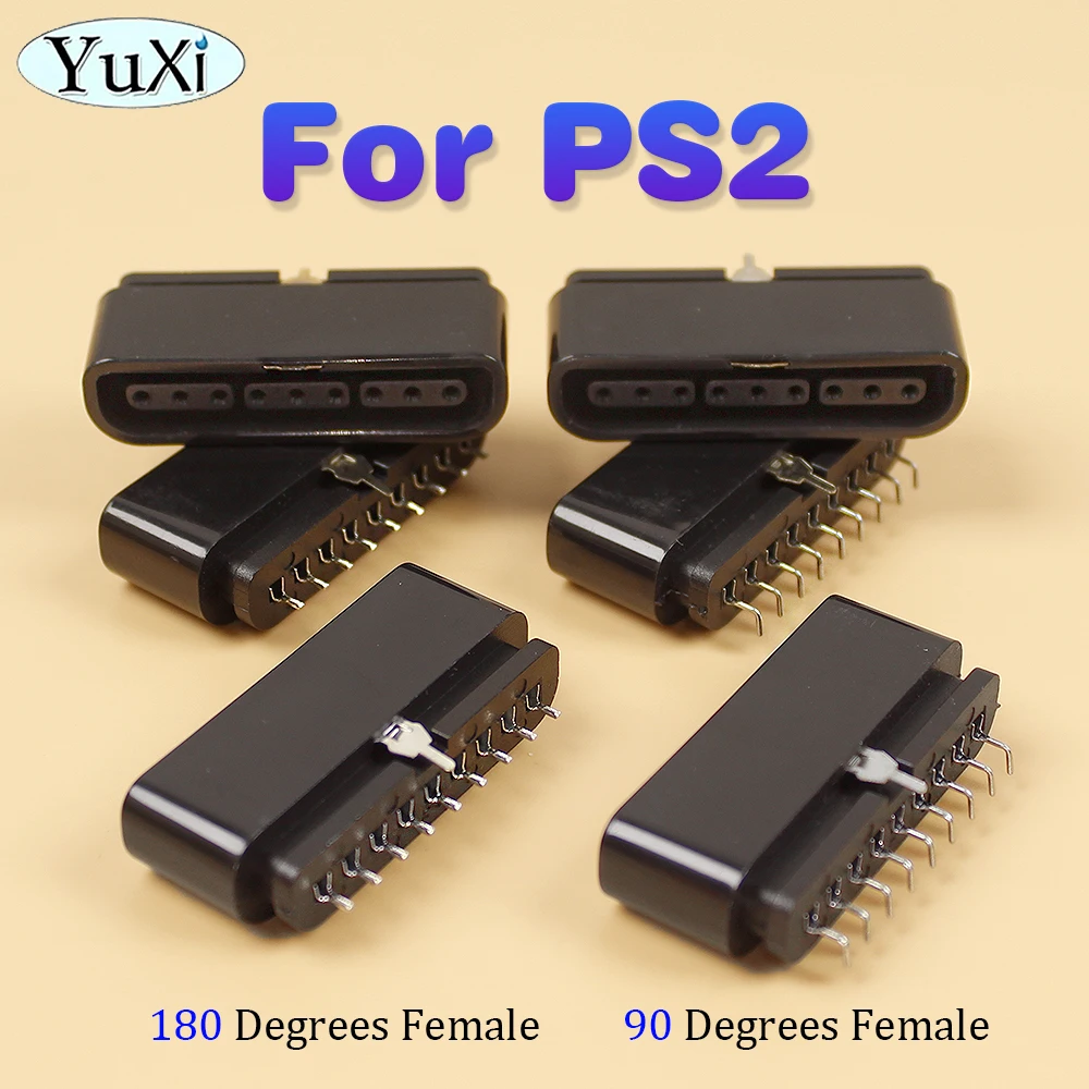 1 Stück Für PS2 90 180 Grad Schnittstelle Buchse 9 Pin Slot Stecker Für PlayStation 2 Spielkonsole Ersatzteil