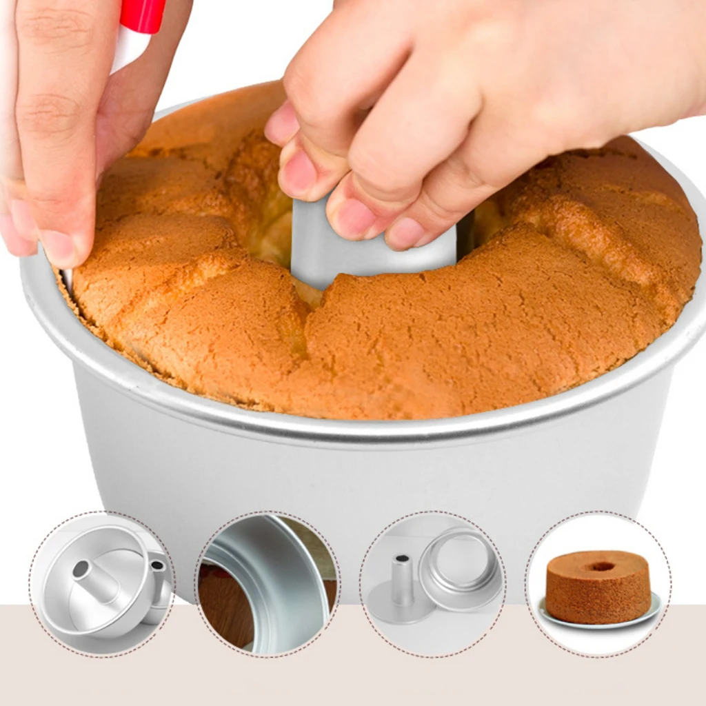 Hohl Chiffon-Kuchen Form Engel Lebensmittel Kuchen Pan Backform 8 zoll kamin Aluminium Legierung Backen Kuchen Pan