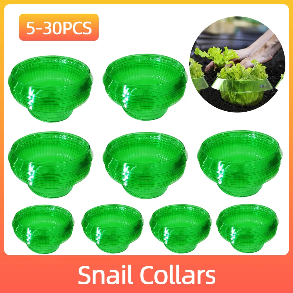 5-30 Stück Kunststoff-Schnecken halsbänder Schnecken stopp wieder verwendbare Schnecken Pflanzens chutz halsbänder sparen Wasser, um Pflanzen zu schützen, um besser zu werden Image
