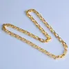 Boutique Halskette aus 925er Silber, 5 mm, 18 Karat Gold, für Damen und Herren, Modeschmuck, große Box-Kette