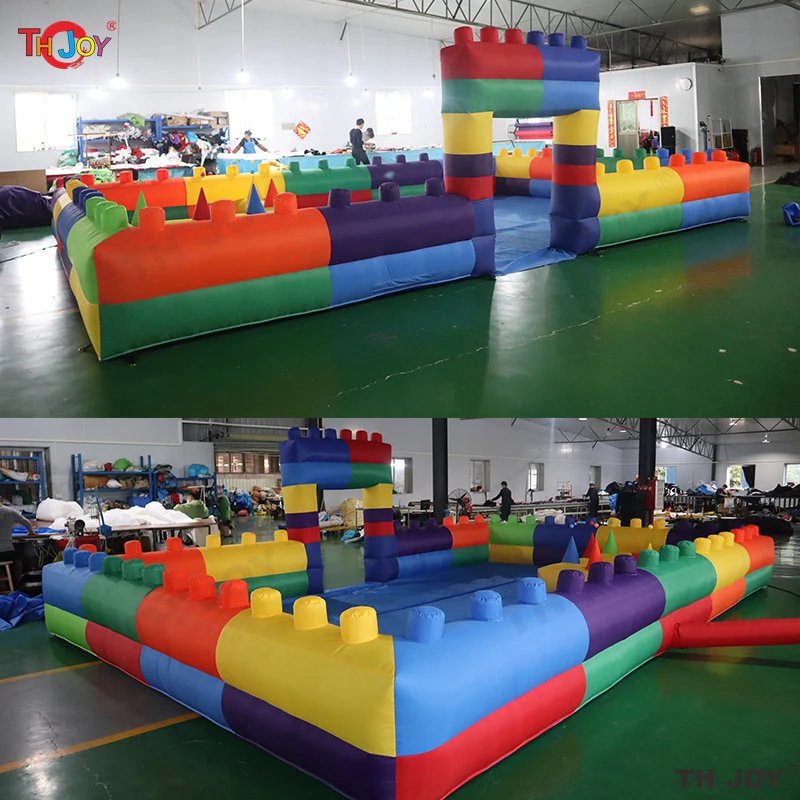 6x4x2 mhz bunte 2 in 1 aufblasbare Luft Jongleur Pool schwimmende Ball Pool Spiel Spielzeug zum Verkauf Image