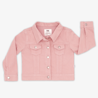 Mauve Blush Denim Trucker Jacket - 10