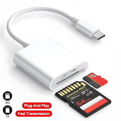 2-in-1 OTG Type-C card reader SD TF Storage Card Adapter Suitable For Huawei Millet LaptopMultiple