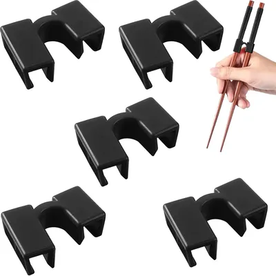 Pack of 5 Chopstick Training Helpers Reusable Japanese Style Plastic Chopsticks Holder for Adouts