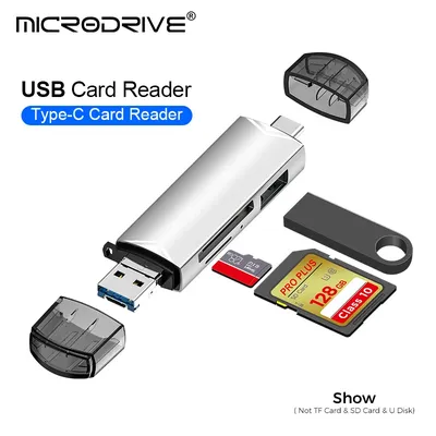 OTG Type C 6 in 1 Micro TF card Reader type c to usb otg adapter USB 3.0 TF card USB flash drive