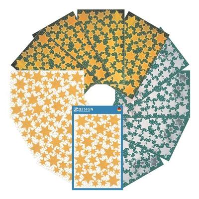 ZDesign Weihnachtssticker-Set »Sterne - gold - silber« gold Image