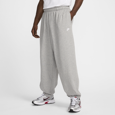 Nike Club Fleece Men's Oversized French Terry Trousers - Grey - Cotton