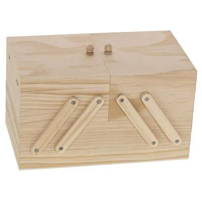 Holz-Nähkästchen, 26 x 16,6 x 16,4 cm Image