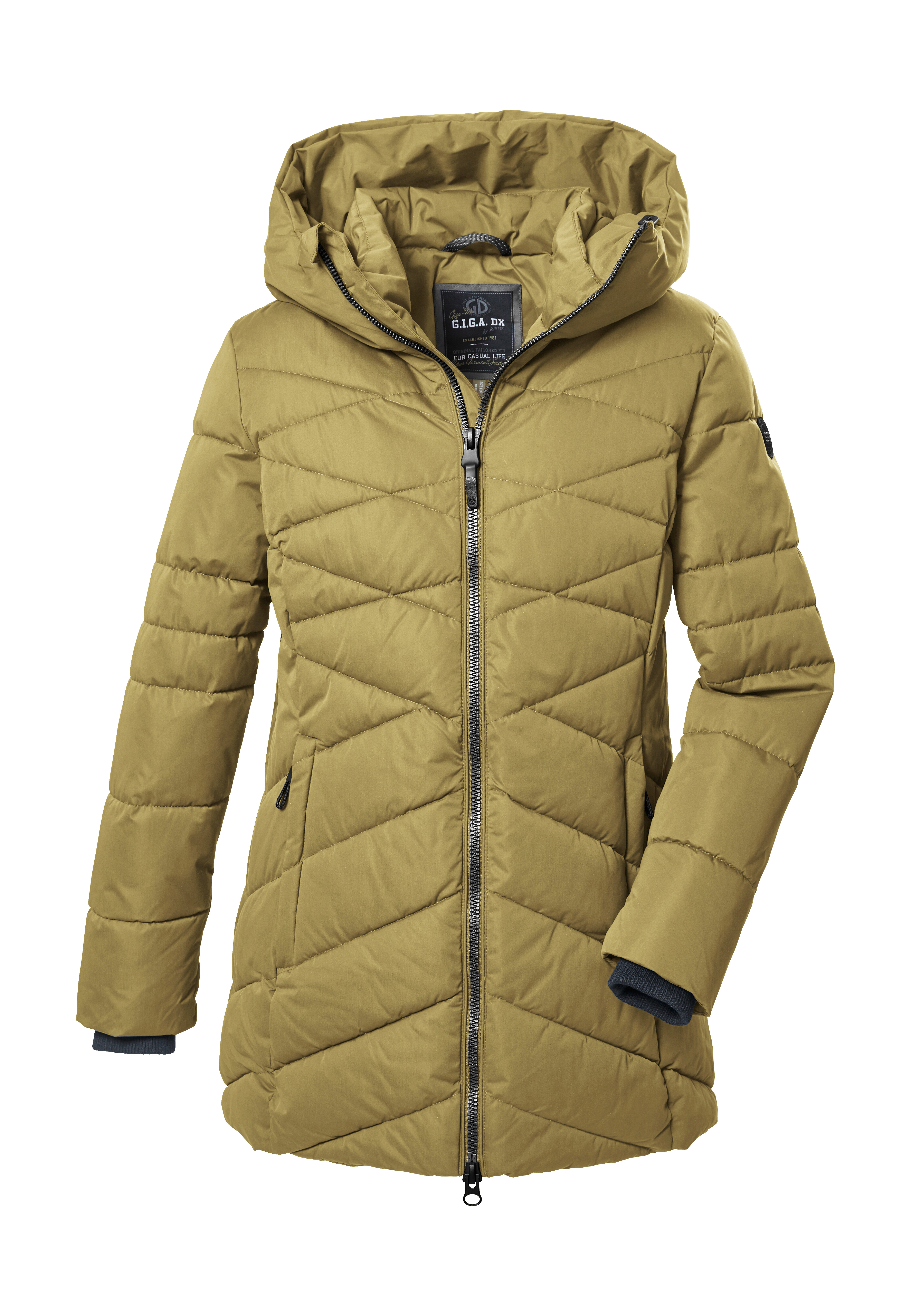 Steppjacke "GW 16 WMN QLTD JCKT", Damen, Gr. 46, grün (pistazie), Oberstoff: 100% Polyester, Futter: 100% Polyester (recycelt), Wattierung: 100% Polyester, G.I.G.A. DX BY KILLTEC, Jacken Steppjacke, Modische, wasserabweisende Damenjacke mit Kapuze,...
