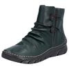 Stiefelette RIEKER, Damen, Gr. 37, grün (dunkelgrün), Lederimitat, sportlich, Schuhe, Winterboots, Keilsohle, Innenreißverschluss und slouchy Schaft