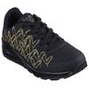 Sneaker SKECHERS "UNO-GOLDEN HEART", Damen, Gr. 37, gold (schwarz, goldfarben), Lederimitat, kontrastfarbene Details, modisch, Schuhe Sneaker, Freizeitschuh, Schnürschuh mit goldfarbenen Mylar-Stickereien