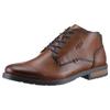 Schnürstiefelette RIEKER, Herren, Gr. 46, bunt (braun, dunkelblau), Leder, used, klassisch, Schuhe, Business-Stiefelette, Schnürboots mit weicher Innensohle