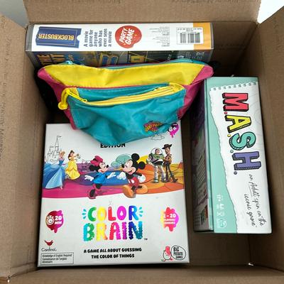 Disney Toys | Box Of Board Games | Color: Blue/Green | Size: 4 Games