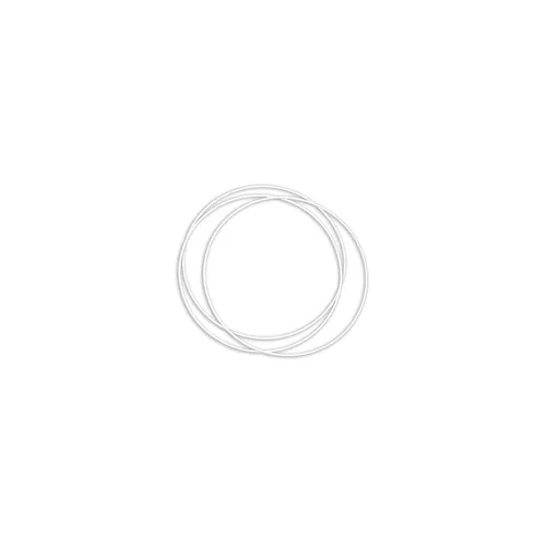 Anneaux métalliques, blanc, en différents diamètres