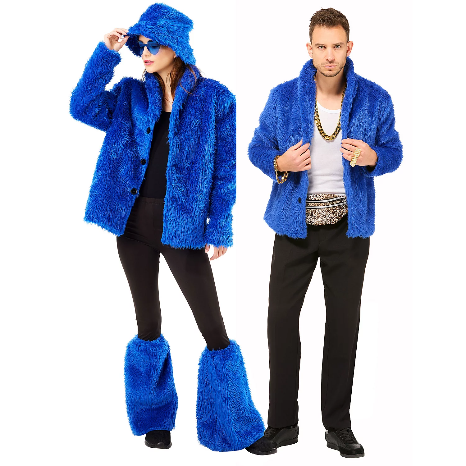 Plüschjacke, blau Image
