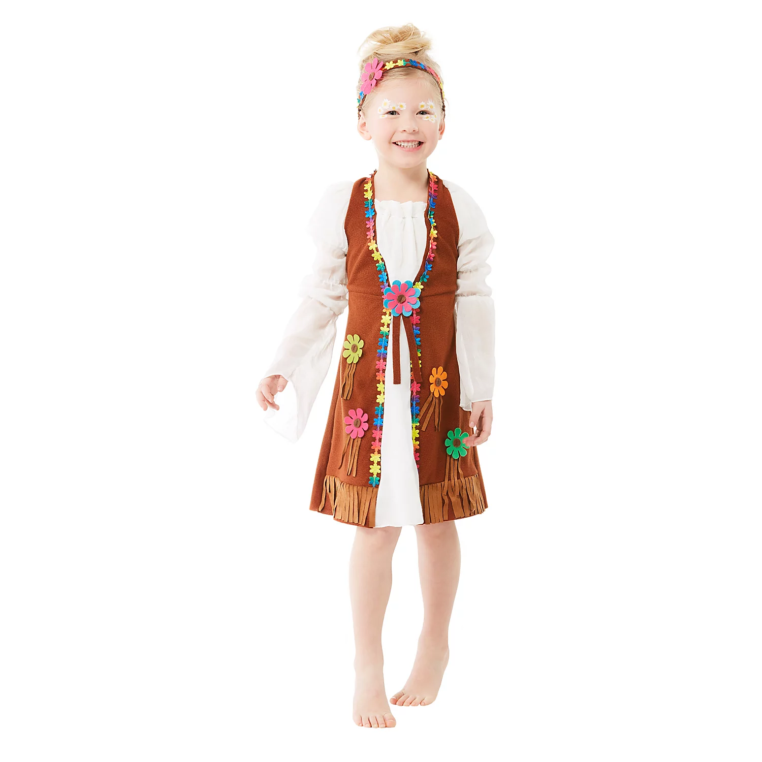 Hippie-Kostüm Flower-Power für Kinder Image