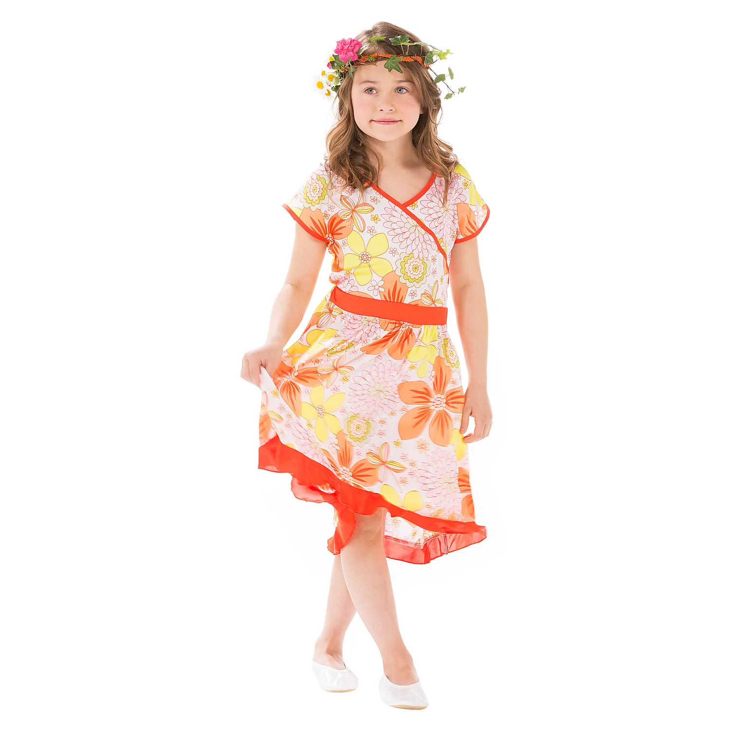 Hippie-Kostüm Blumenwiese für Kinder Image