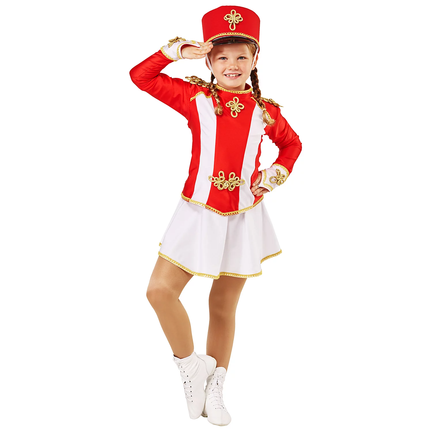 buttinette Kinder-Funkenkostüm, rot/weiß/gold Image