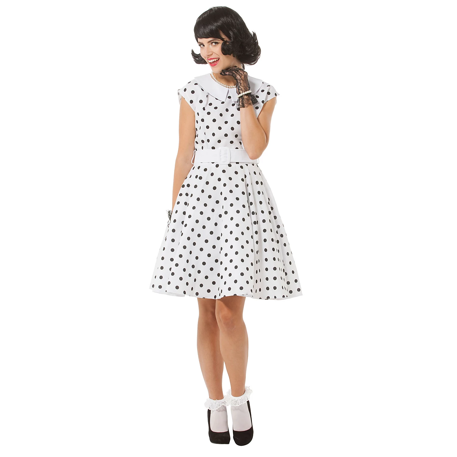 Rock'n'Roll-Kleid, weiß