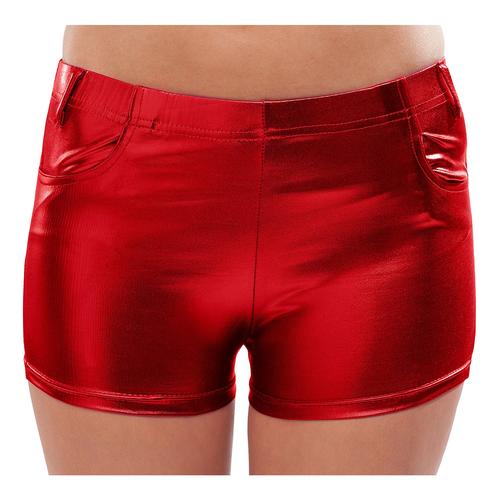 Lack-Hotpants, rot