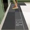 Kitchen Floor Mat Pvc Waterproof Carpet Non-slip Foot Mats Leather Oil Proof Carpets Long Rug Black Plaid Home Decoration Rugs