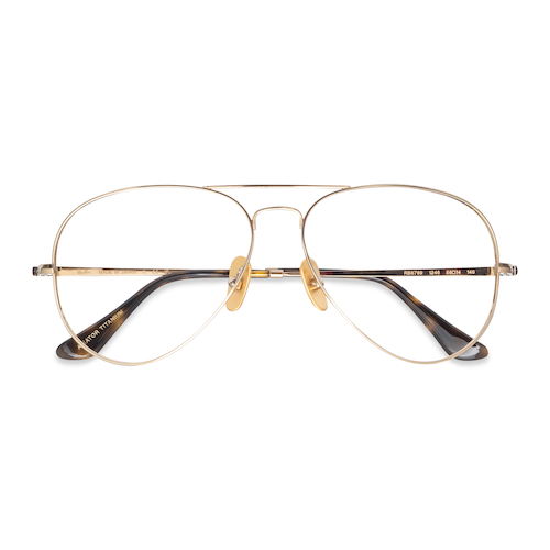 Unisex s aviator Shiny Gold Titanium Prescription eyeglasses - Eyebuydirect s Ray-Ban RB8789