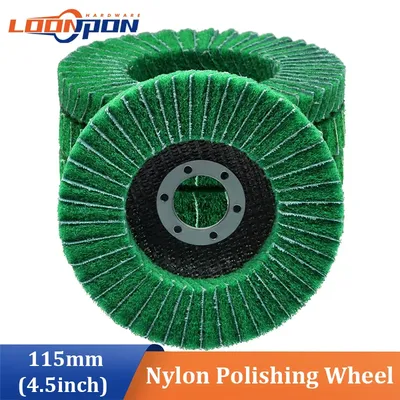 4.5" 115mm Nylon Fiber Flap Polishing Wheel Disc 120 Grit For Angle Grinder For Wood Metal Buffing 1-10Pcs