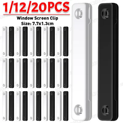 1/12/20pcs Magnetic Window Screen Clip Mosquito Net Magnets Drilling-Free Clips for Window Door Screen Insect Protection Netting